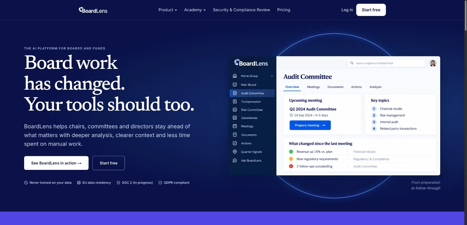 BoardLens homepage