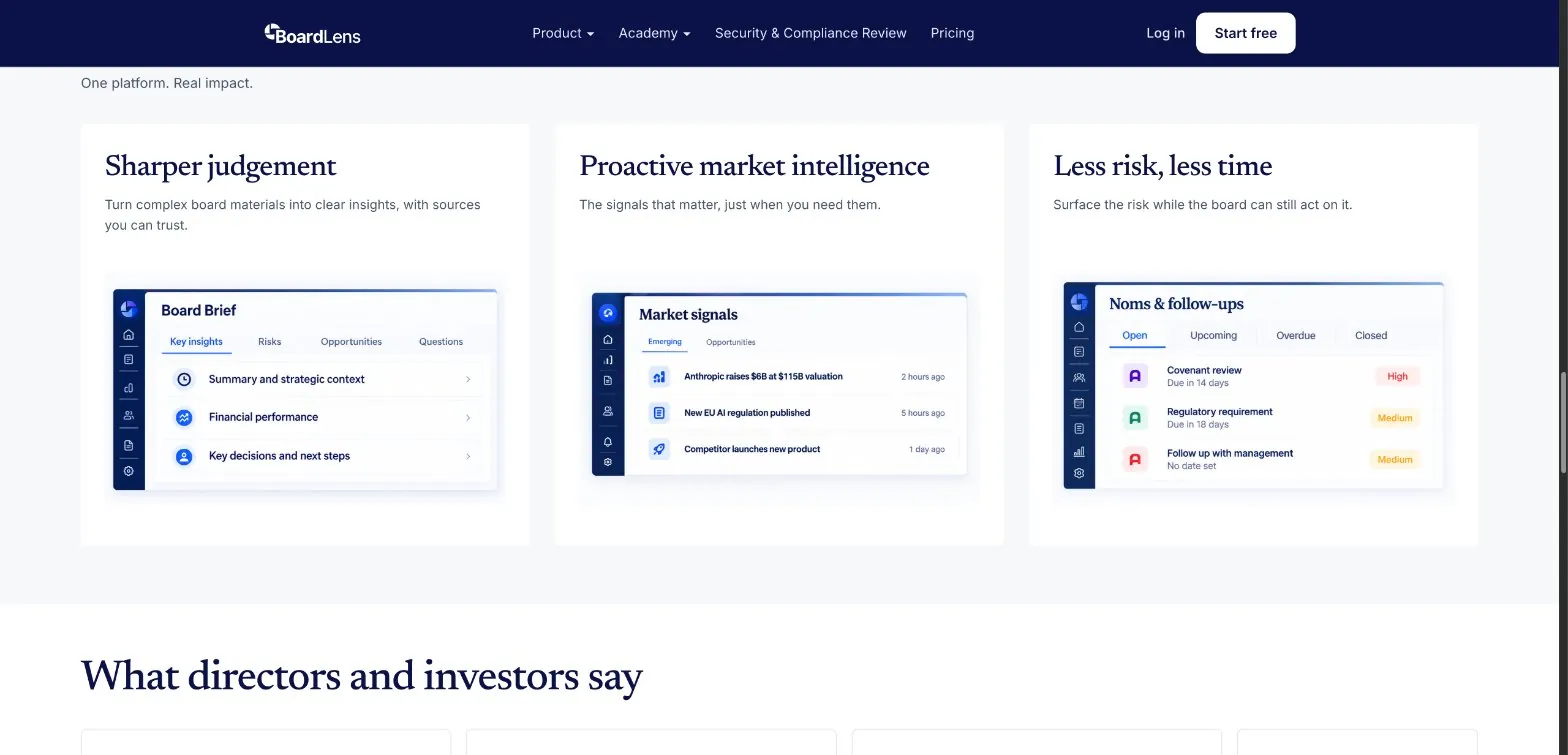 Board Brief, Market signals and follow-ups