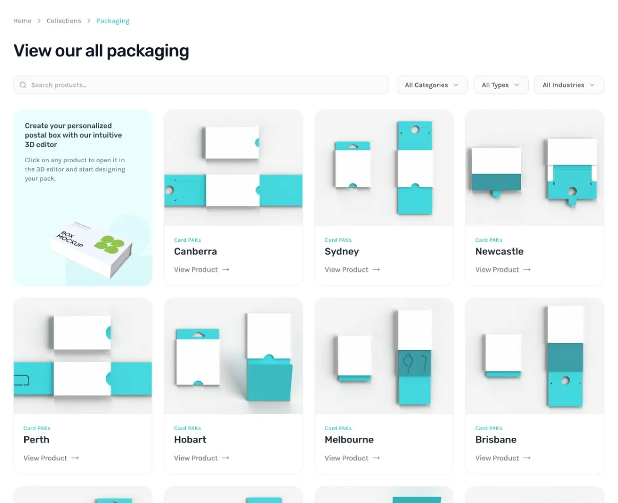 The range, each pack opening in the 3D editor