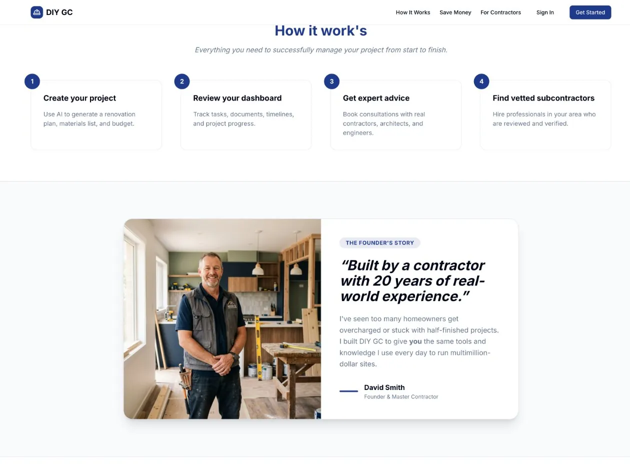 From AI plan to vetted subcontractors