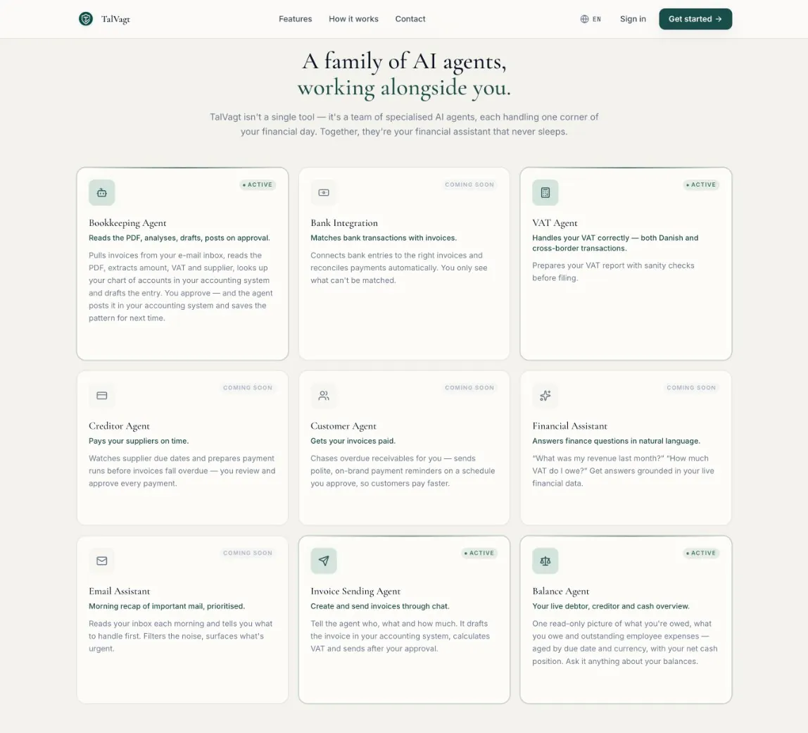 The agent family on talvagt.com