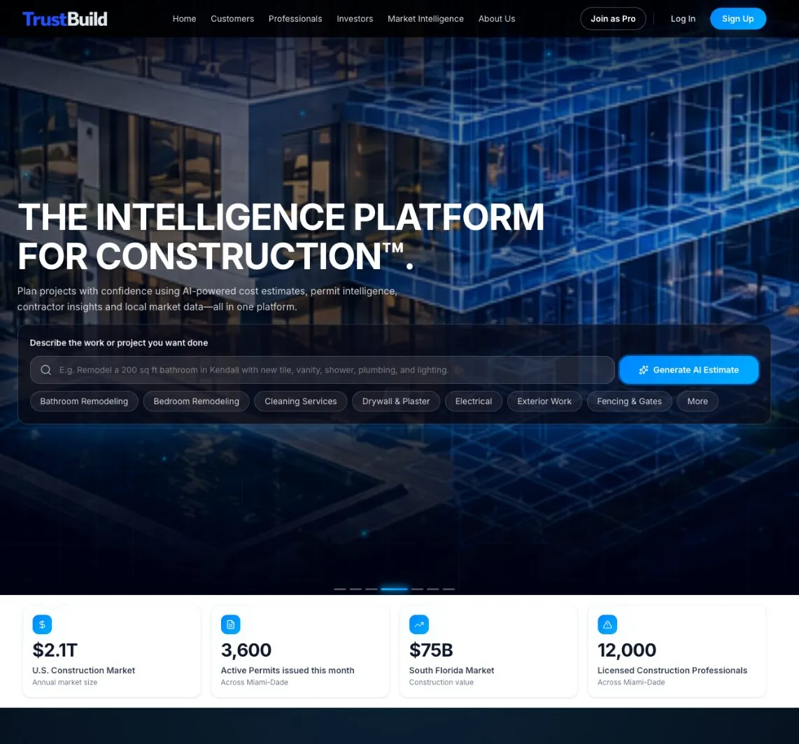 TrustBuild, live product